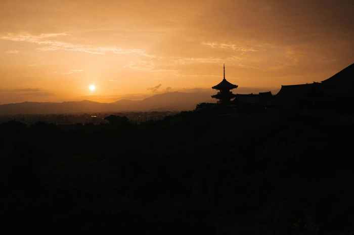Shikoku landscape at sunset, representing gratitude shaped into a gift
