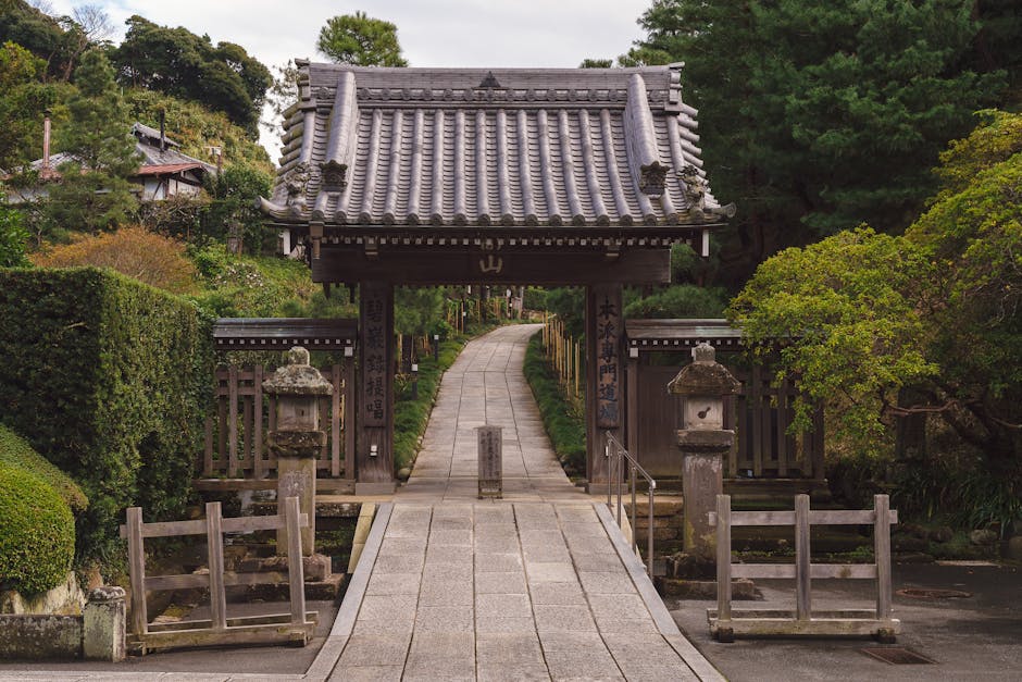 Traditional Japanese temple gate, representing the Shikoku pilgrimage