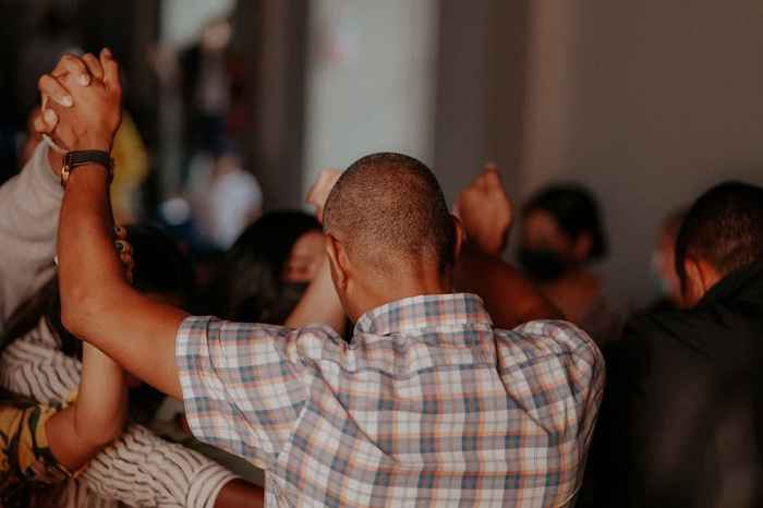 Warm scene of leaning on prayer as emotional support