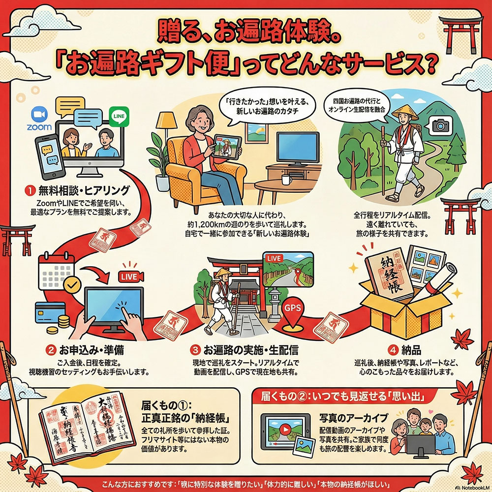 大切な人へ”体験”を贈る「お遍路ギフト便」とは？