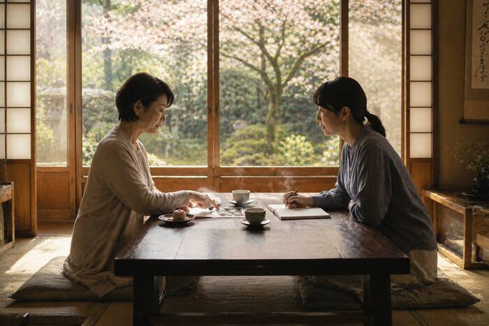 病気で諦めた夢を人に託して別の形で叶える静かなシーン
