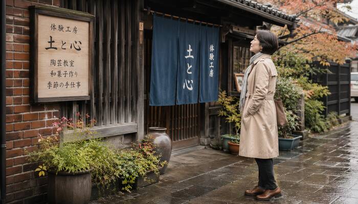 自分への特別な体験プレゼントを選ぶ静かなシーン