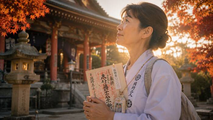 大切な人の回復を最適な場所から祈る温かいシーン
