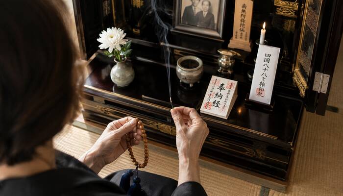 介護・看病に疲れた時に祈りで心を整える静かなシーン