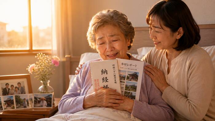 体が動かなくても祈りを届けられる温かいシーン