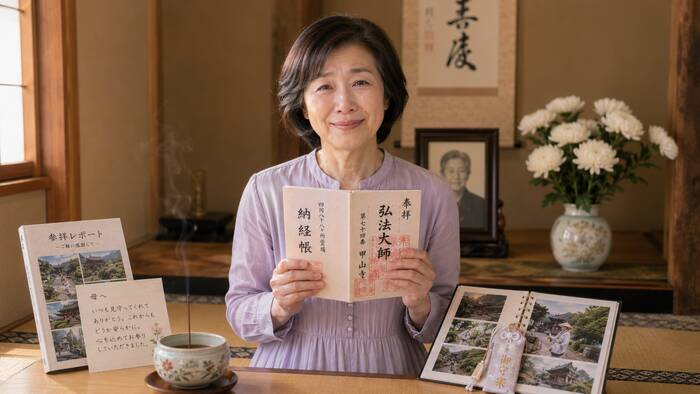 お彼岸の節目に故人への想いを形にする温かいシーン