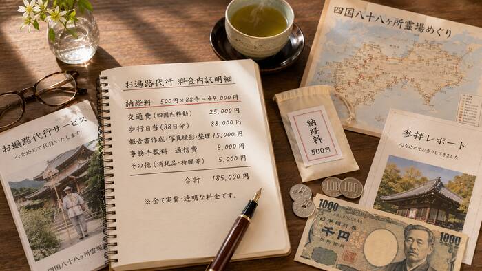 【完全解説】お遍路代行の料金相場と内訳！なぜこの価格なのかを正直に語ります